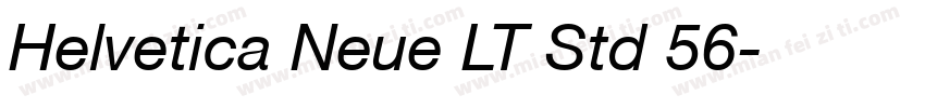 Helvetica Neue LT Std 56字体转换